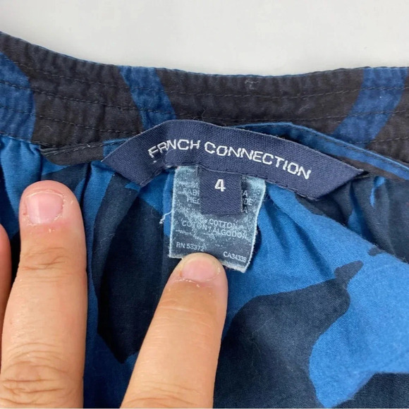 French Connection Womens 4 Blue and Black T-Shirt Mini Dress - Picture 5 of 6